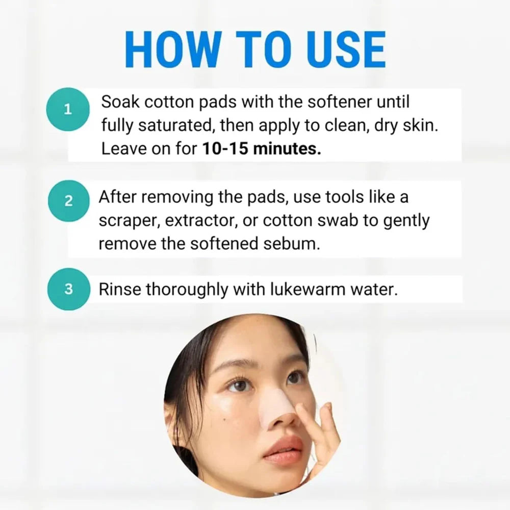 Blackhead Melting Softener & Cotton Pad Set